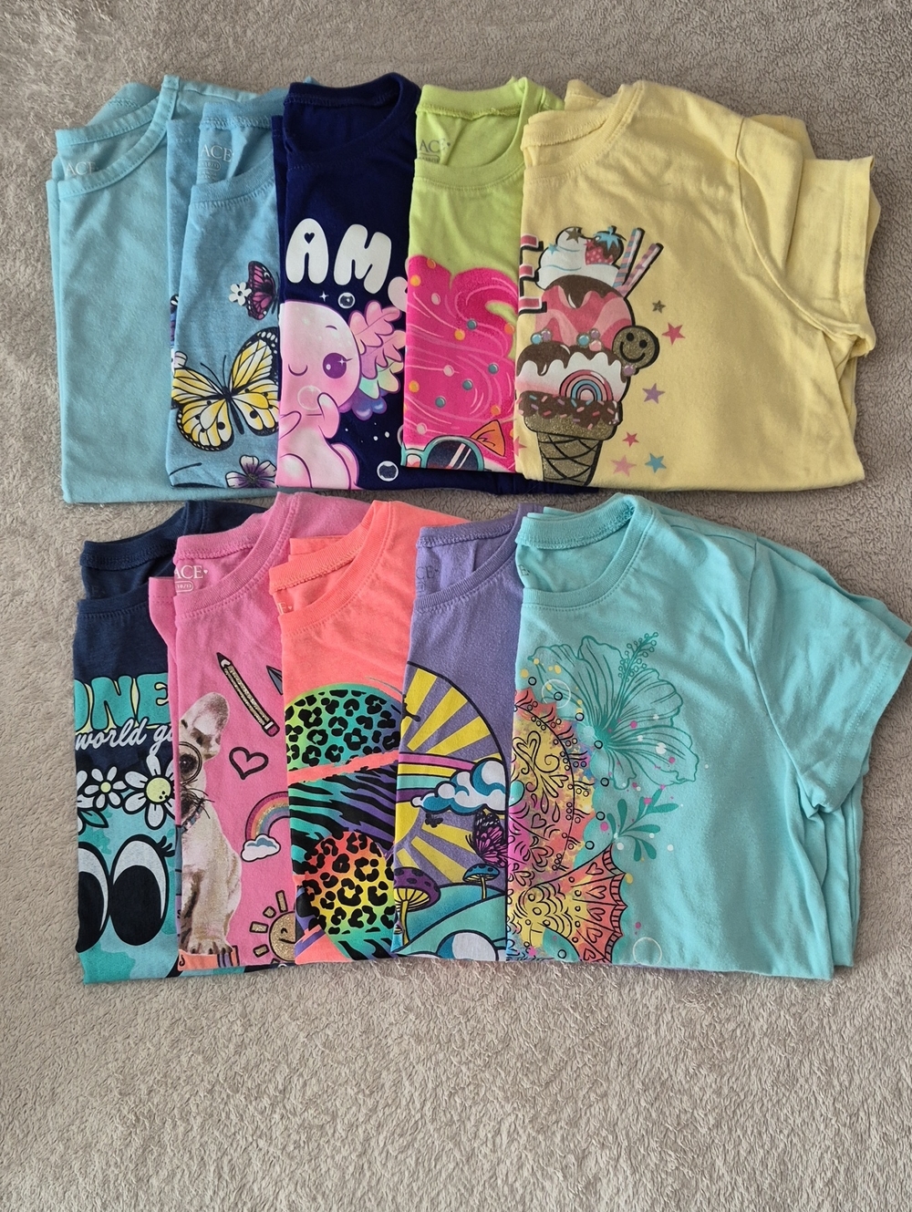(Mix & Match any 5 for $5) Kids Graphic Tees - Assorted Pastel & Bright Colors